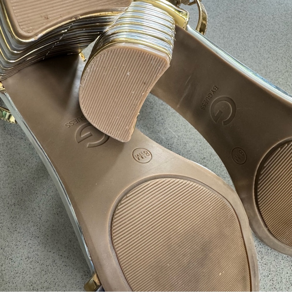 Guess Silver and Gold Heels - Picture 6 of 9
